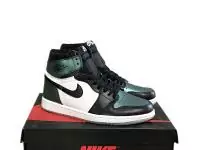 chaussures air jordan 1 mid de black green